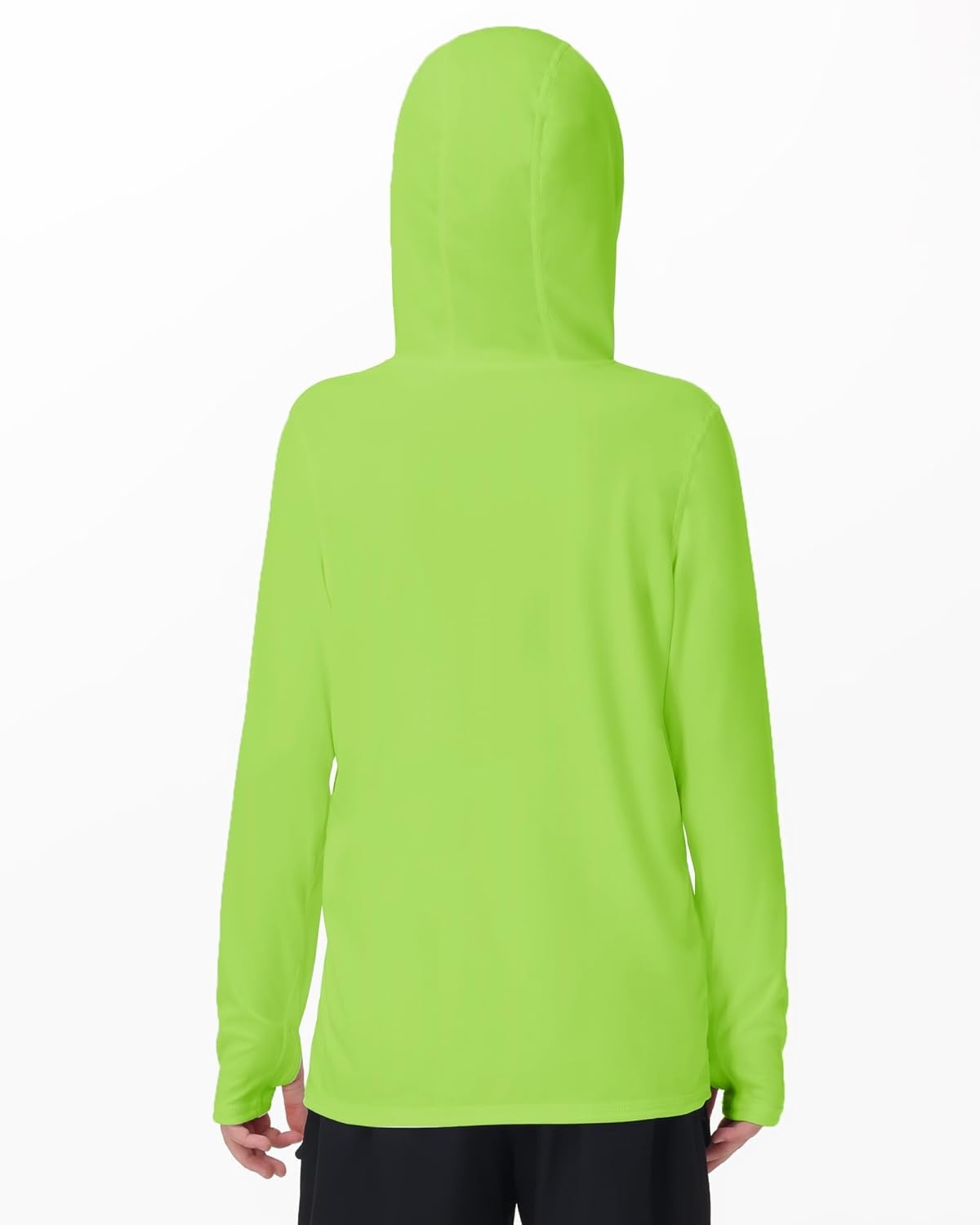 image:imageRunhit Boys amp Toddler UPF 50 Rash Guard Hoodie Kids UV Sun Protection Long Sleeve Shirt for Fishing Outdoor Beach CampingNeon Green