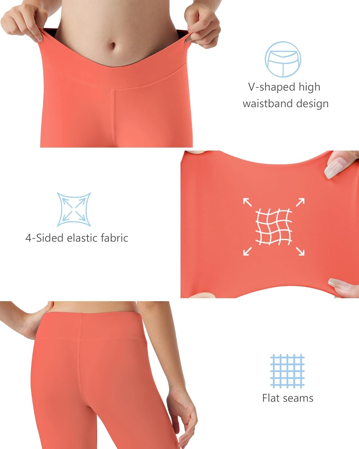 image:imageRunhit Girls Athletic Leggings Cross High Waisted Kids Yoga Dance Compression Pants for Teen Workout RunningCoral Pink