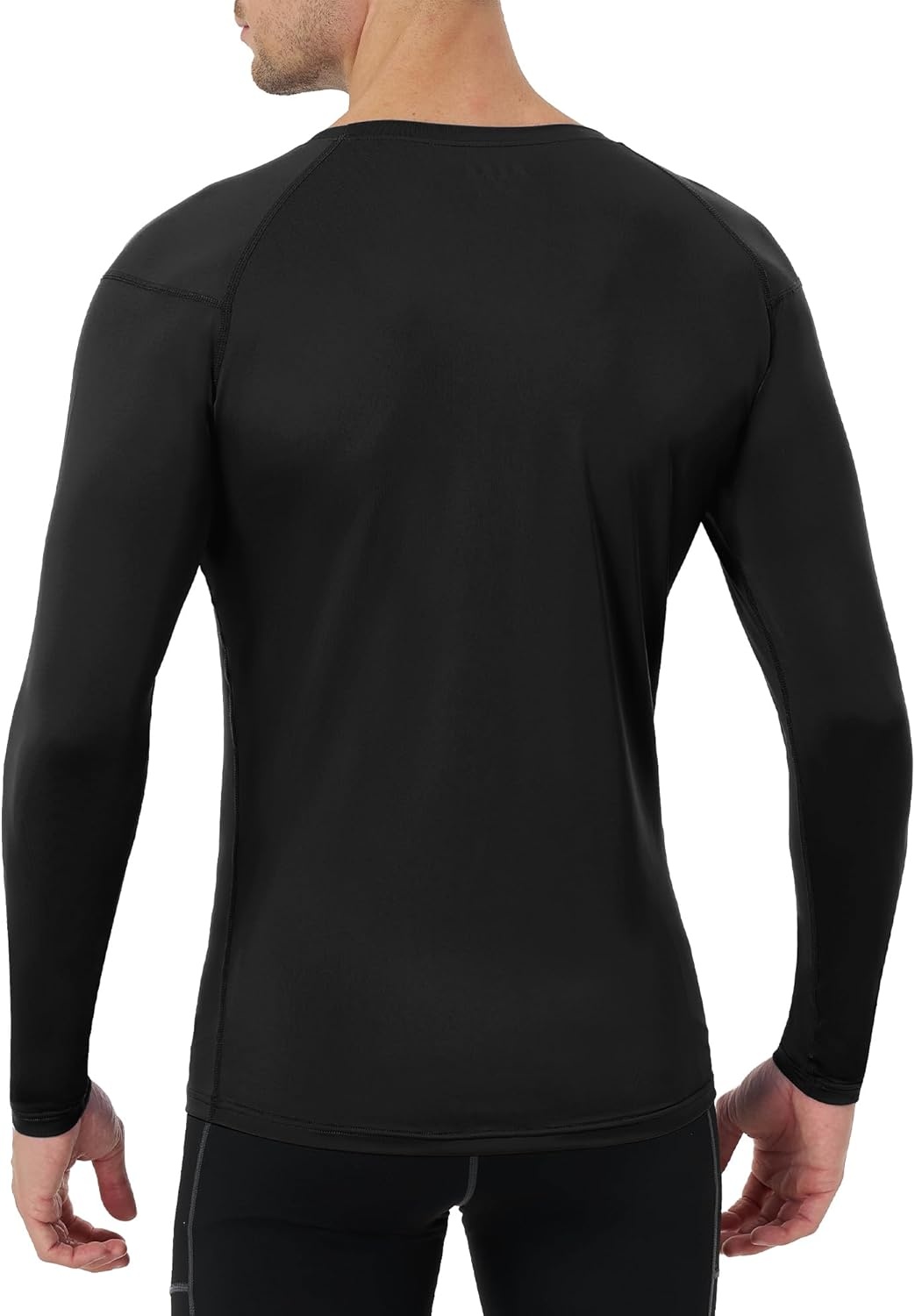 image:imageRunhit Long Sleeve Compression Shirts for Men UPF 50 Mens Compression Shirts Running Athletic Workout Base LayerBlack