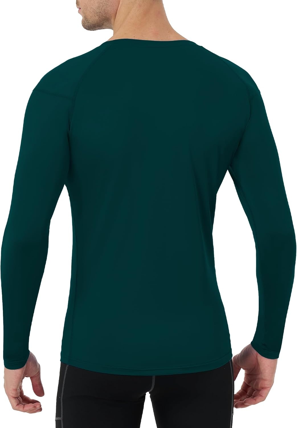 image:imageRunhit Long Sleeve Compression Shirts for Men UPF 50 Mens Compression Shirts Running Athletic Workout Base LayerDrak Green