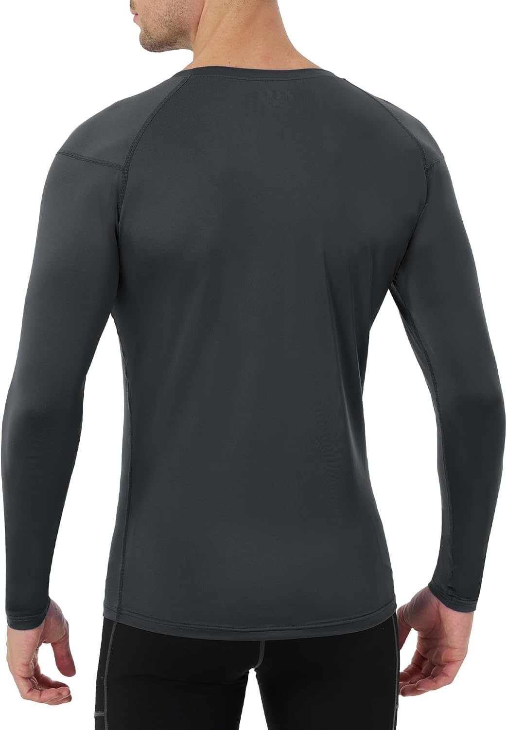 image:imageRunhit Long Sleeve Compression Shirts for Men UPF 50 Mens Compression Shirts Running Athletic Workout Base LayerGray