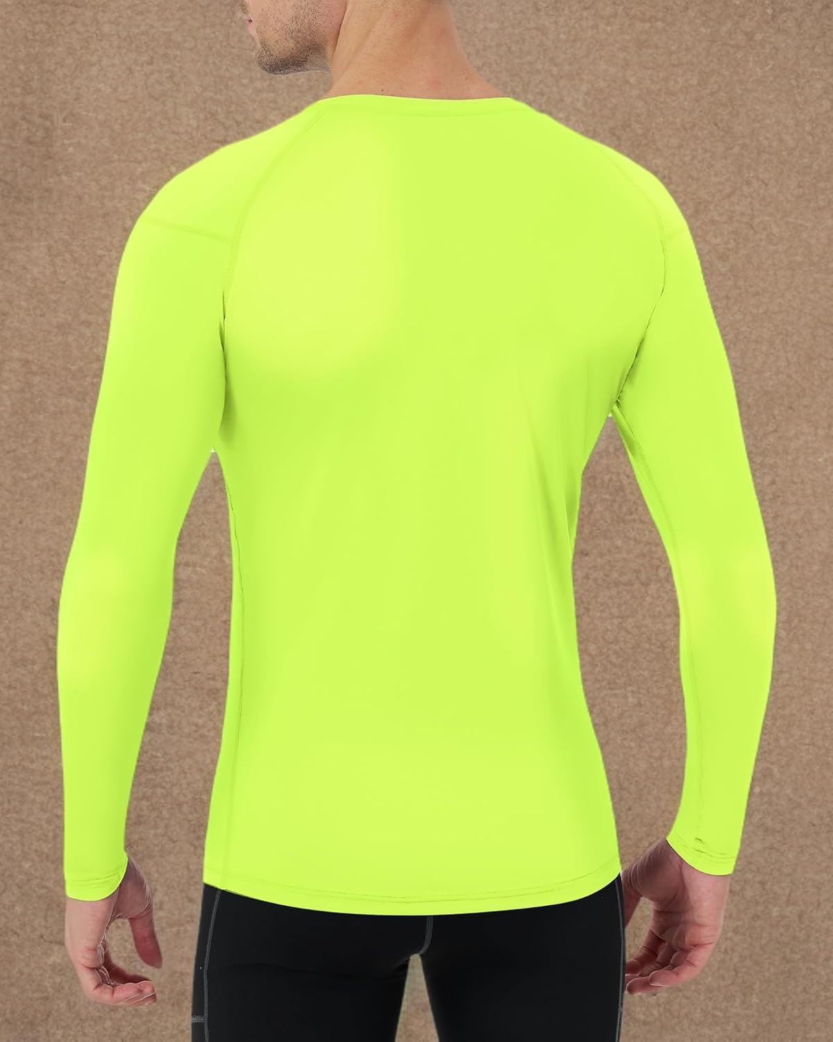 image:imageRunhit Long Sleeve Compression Shirts for Men UPF 50 Mens Compression Shirts Running Athletic Workout Base LayerGreen