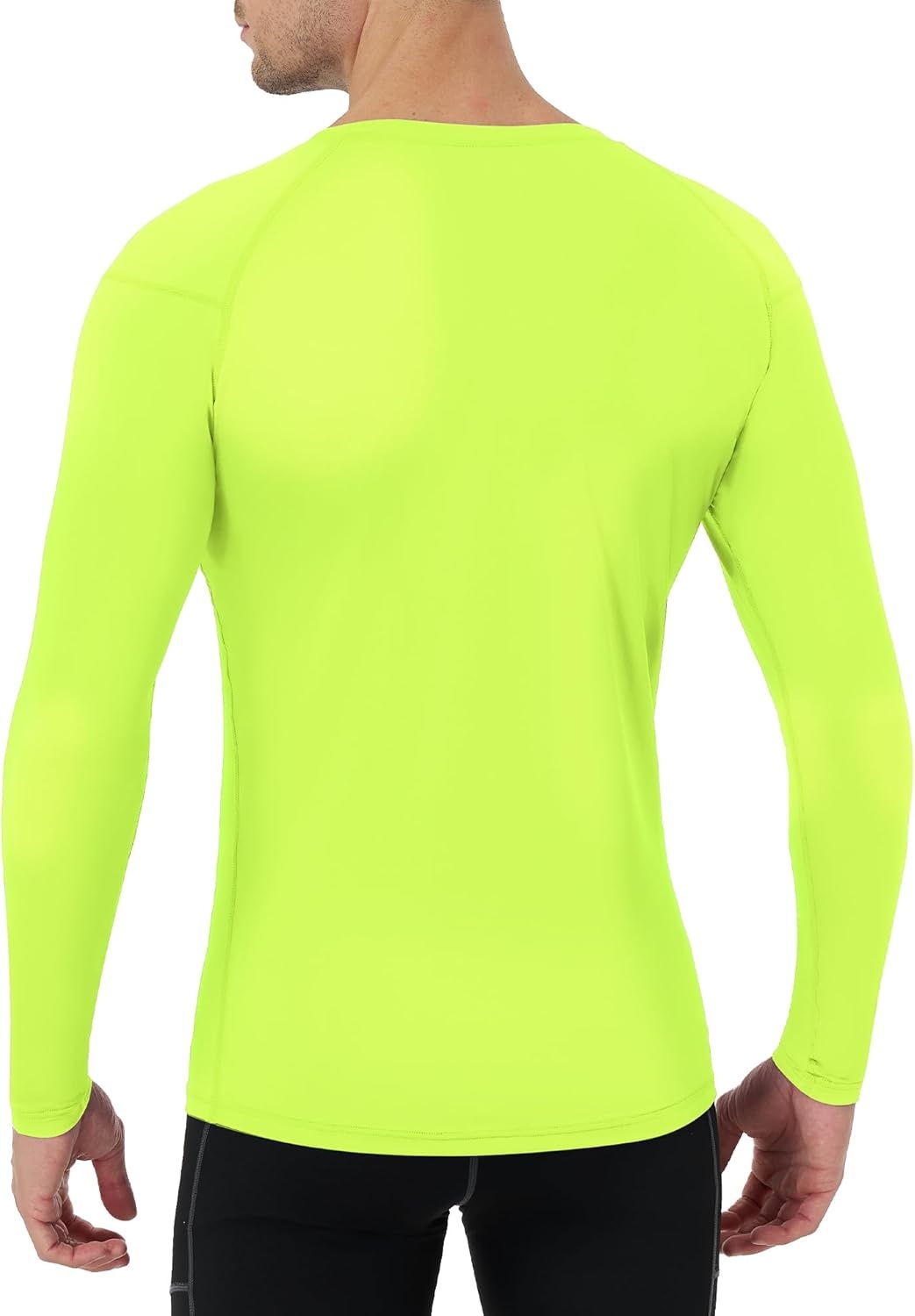 image:imageRunhit Long Sleeve Compression Shirts for Men UPF 50 Mens Compression Shirts Running Athletic Workout Base LayerGreen