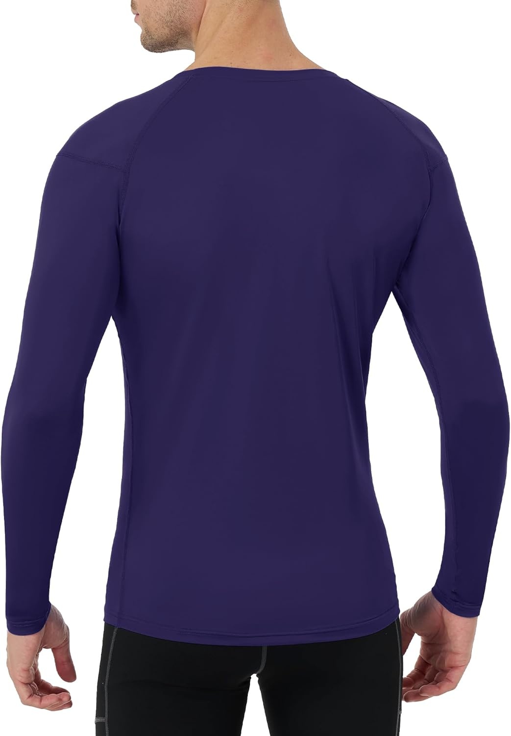 image:imageRunhit Long Sleeve Compression Shirts for Men UPF 50 Mens Compression Shirts Running Athletic Workout Base LayerPurple