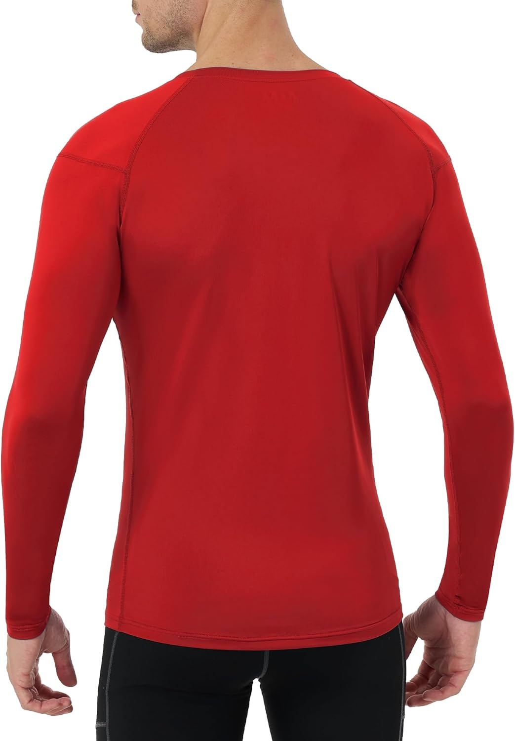 image:imageRunhit Long Sleeve Compression Shirts for Men UPF 50 Mens Compression Shirts Running Athletic Workout Base LayerRed