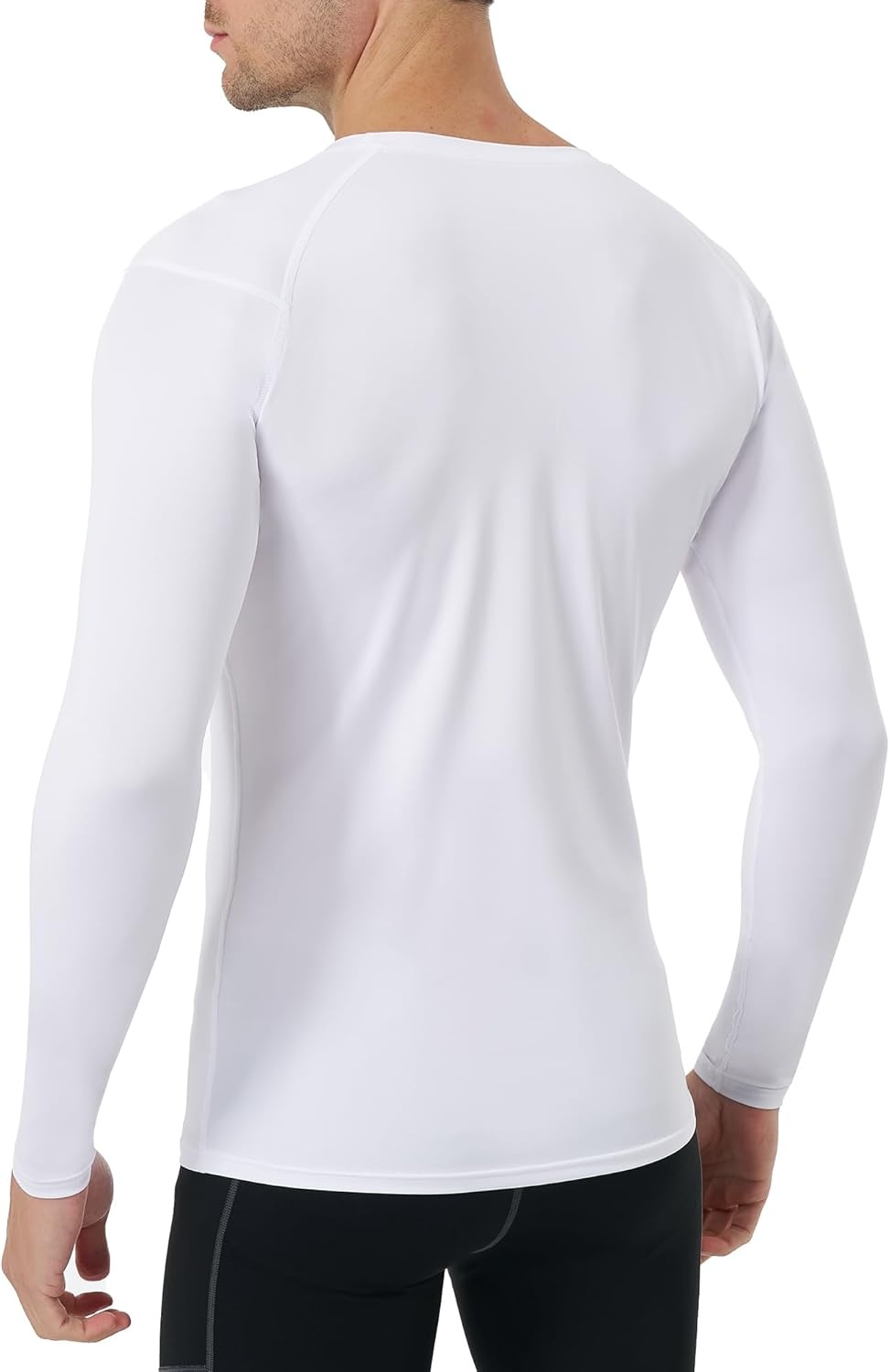 image:imageRunhit Long Sleeve Compression Shirts for Men UPF 50 Mens Compression Shirts Running Athletic Workout Base LayerWhite