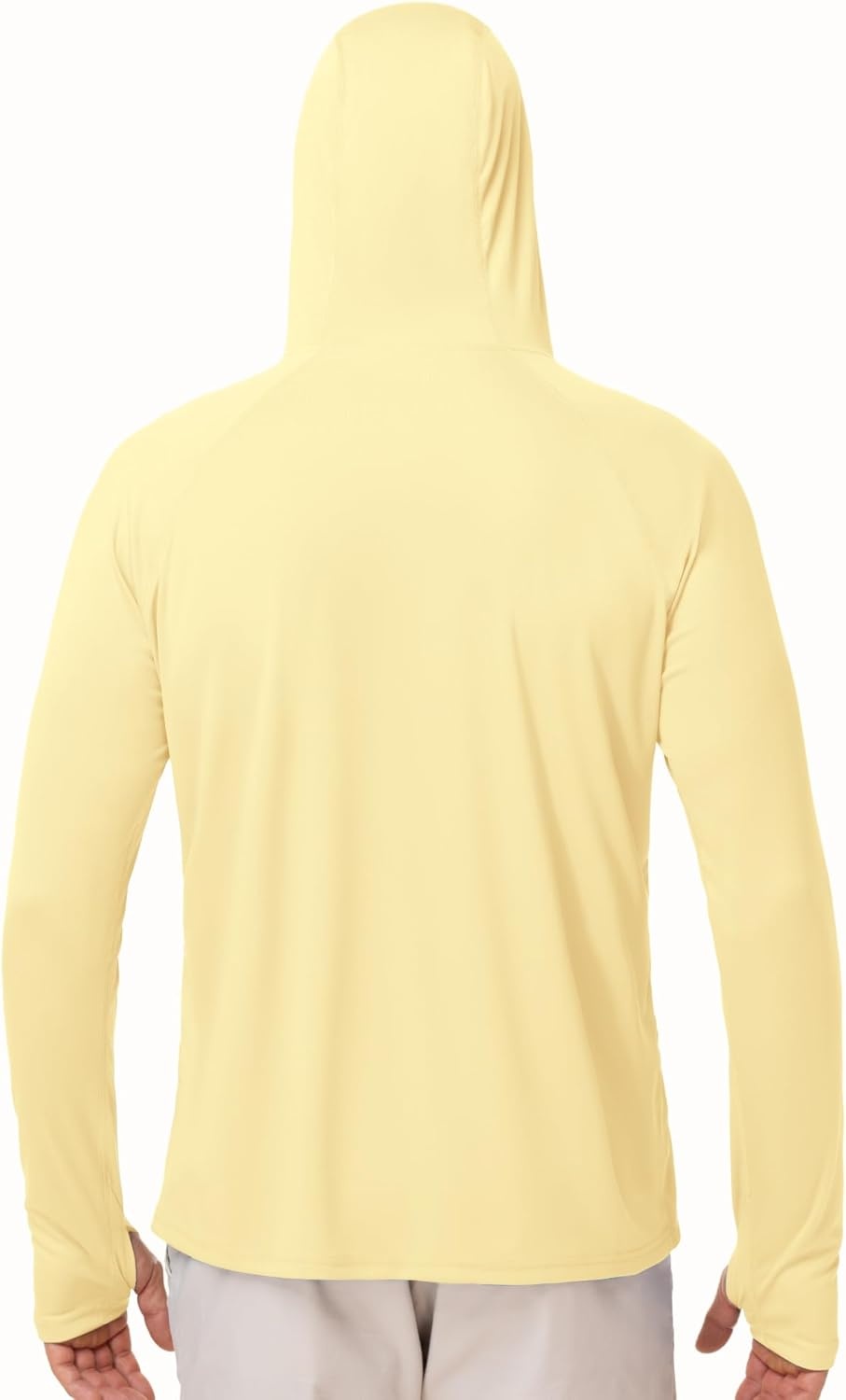 image:imageRunhit Mens UPF 50 Fishing Shirt Hoodie with Mask UV Sun Protection Long Sleeve Shirt Rash Guard Hiking Lightweight CoolingBright Yellow