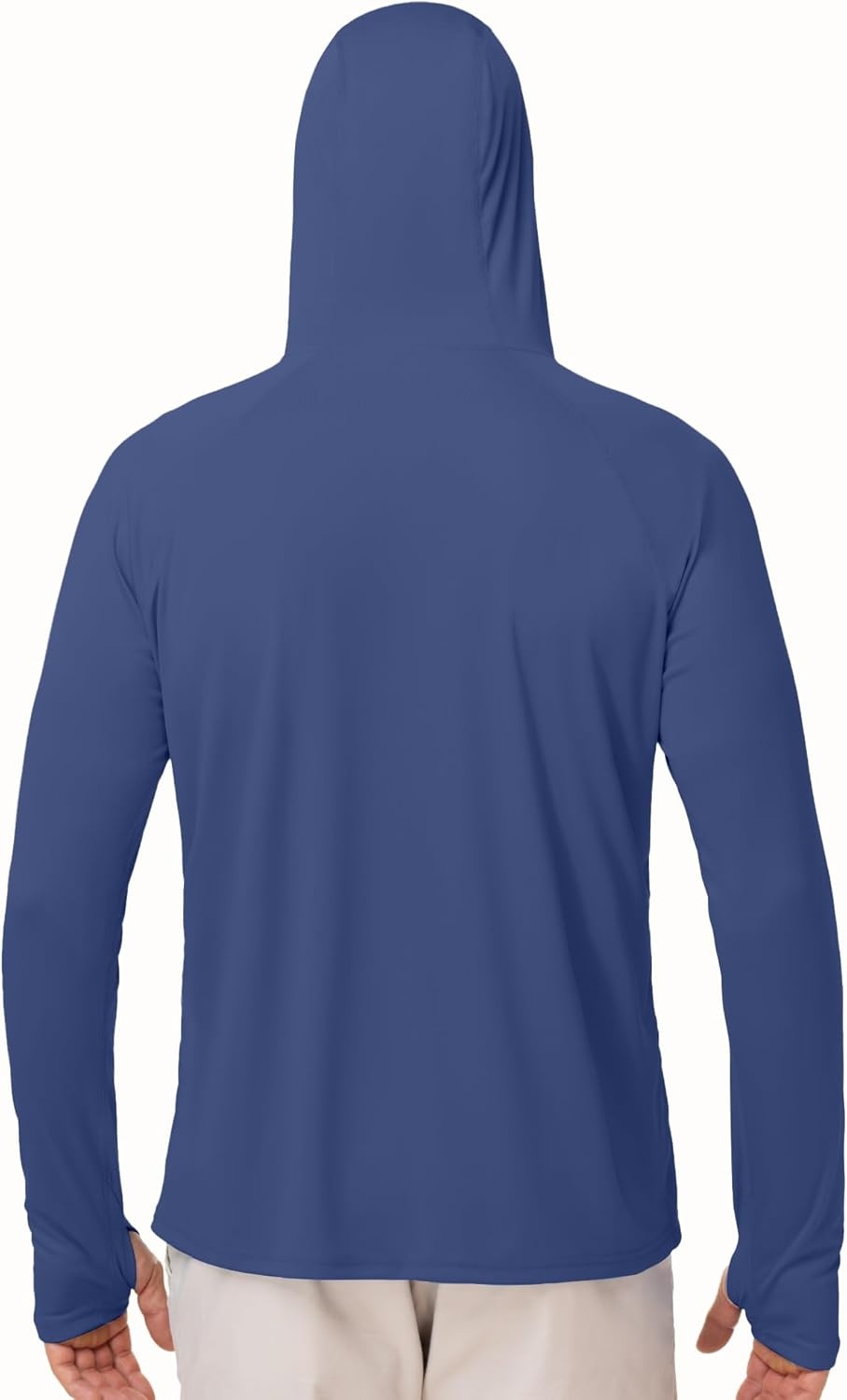 image:imageRunhit Mens UPF 50 Fishing Shirt Hoodie with Mask UV Sun Protection Long Sleeve Shirt Rash Guard Hiking Lightweight CoolingNavy Ocean Blue