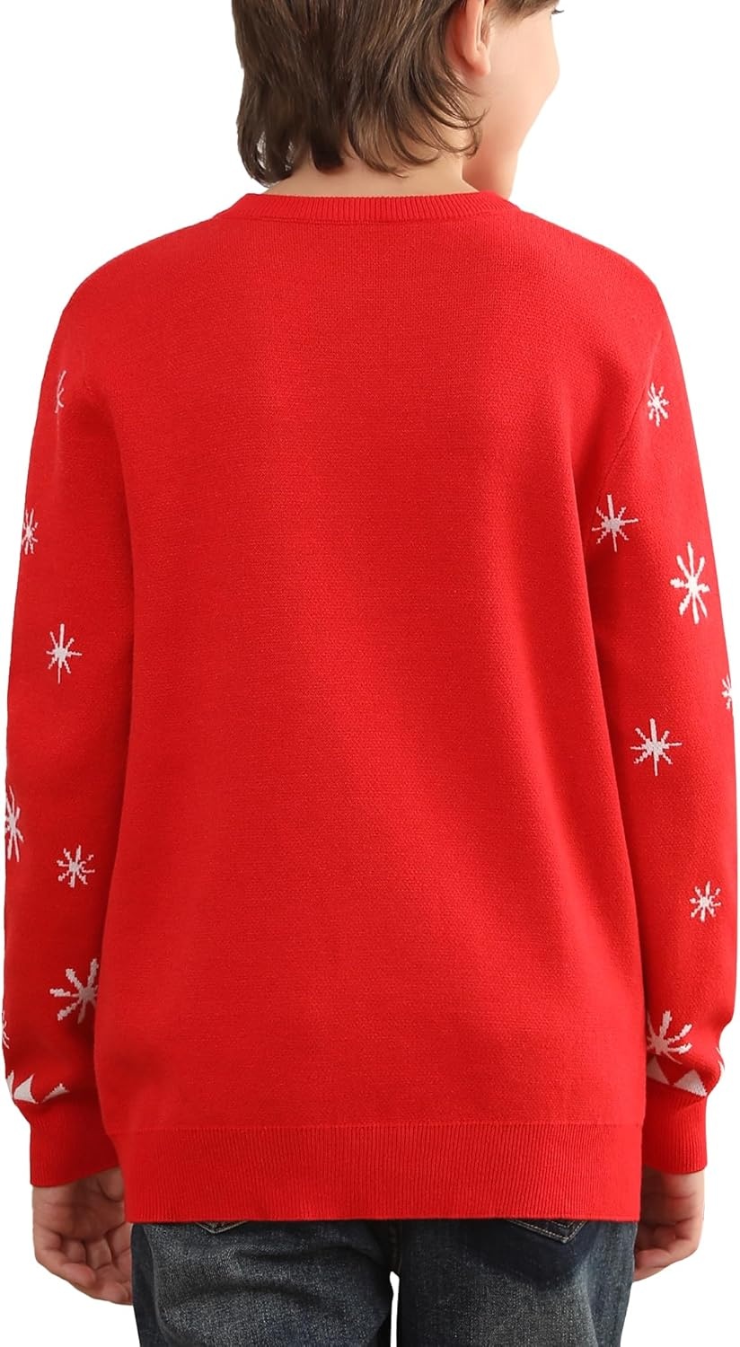 image:imageRunhit Ugly Christmas Sweater for Kids Youth Boys and Girls Funny Crew Neck Xmas Pullover for Holiday Vacation GiftsCookie Thief