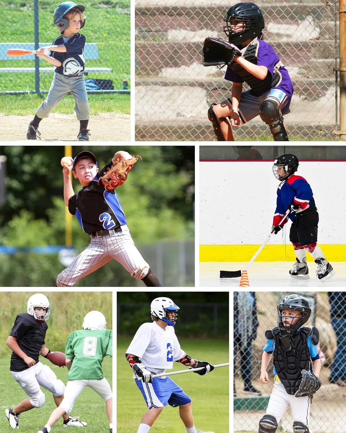 image:imageRunhit Youth Baseball Chest Protector Padded Compression Shirt Heart Rib Sternum Guard for Softball Football LacrosseWhite Grey