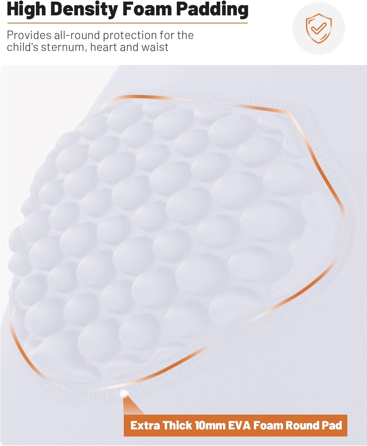 image:imageRunhit Youth Baseball Chest Protector Padded Compression Shirt Heart Rib Sternum Guard for Softball Football LacrosseWhite Grey
