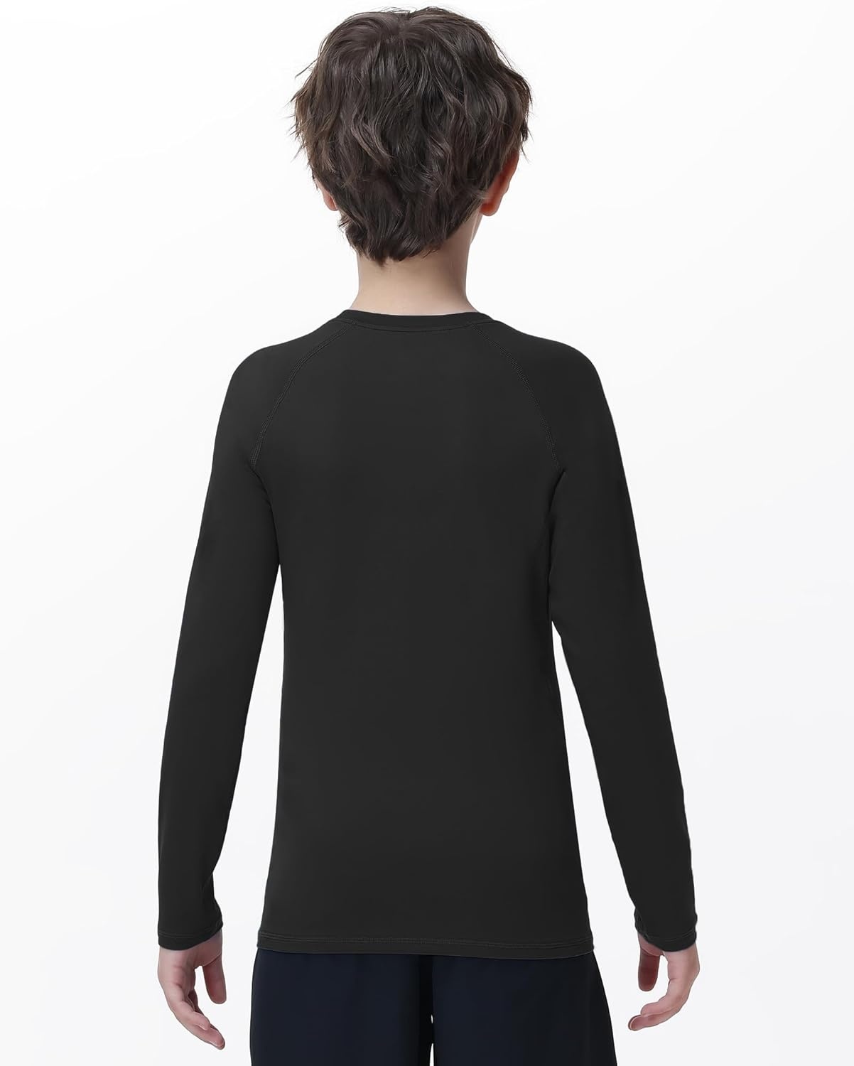 image:imageRunhit Youth Boys Compression Shirt Long Sleeve Kids Football Basketball Undershirt Quick Dry Moisture Wicking Sports TopsBlack