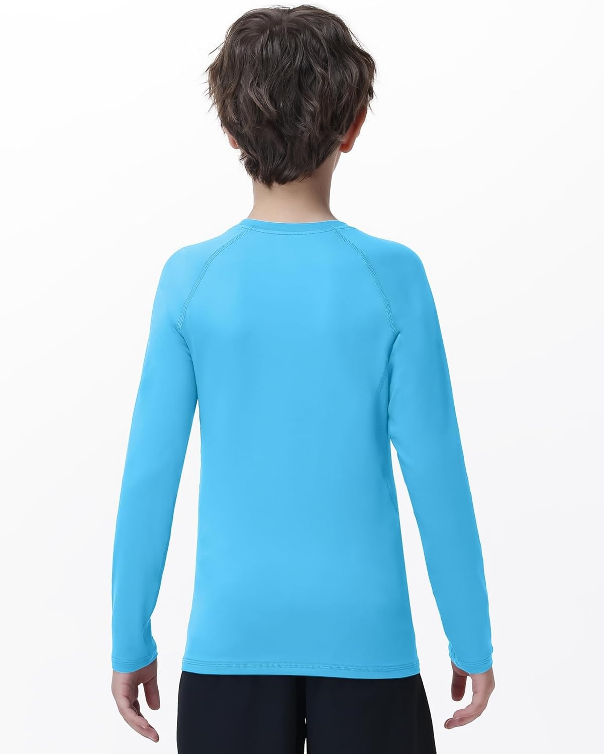 image:imageRunhit Youth Boys Compression Shirt Long Sleeve Kids Football Basketball Undershirt Quick Dry Moisture Wicking Sports TopsSky Blue