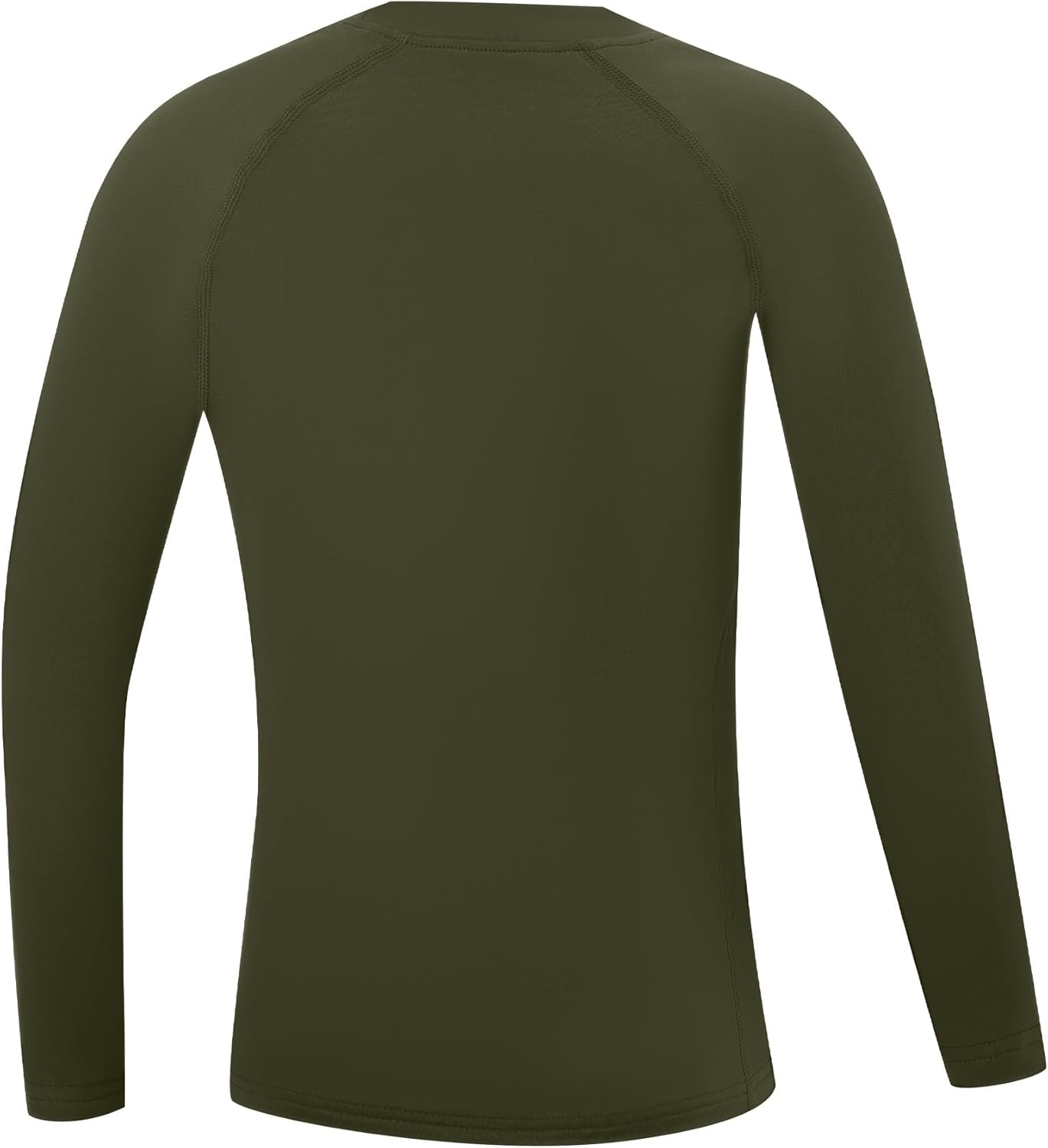 image:imageRunhit Youth Boys Compression Thermal Shirt Long Sleeve Fleece Base Layer Undershirt for Football Baseball Soccer BasketballArmy Green