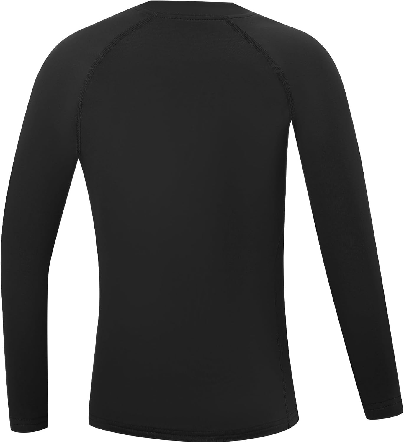 image:imageRunhit Youth Boys Compression Thermal Shirt Long Sleeve Fleece Base Layer Undershirt for Football Baseball Soccer BasketballBlack