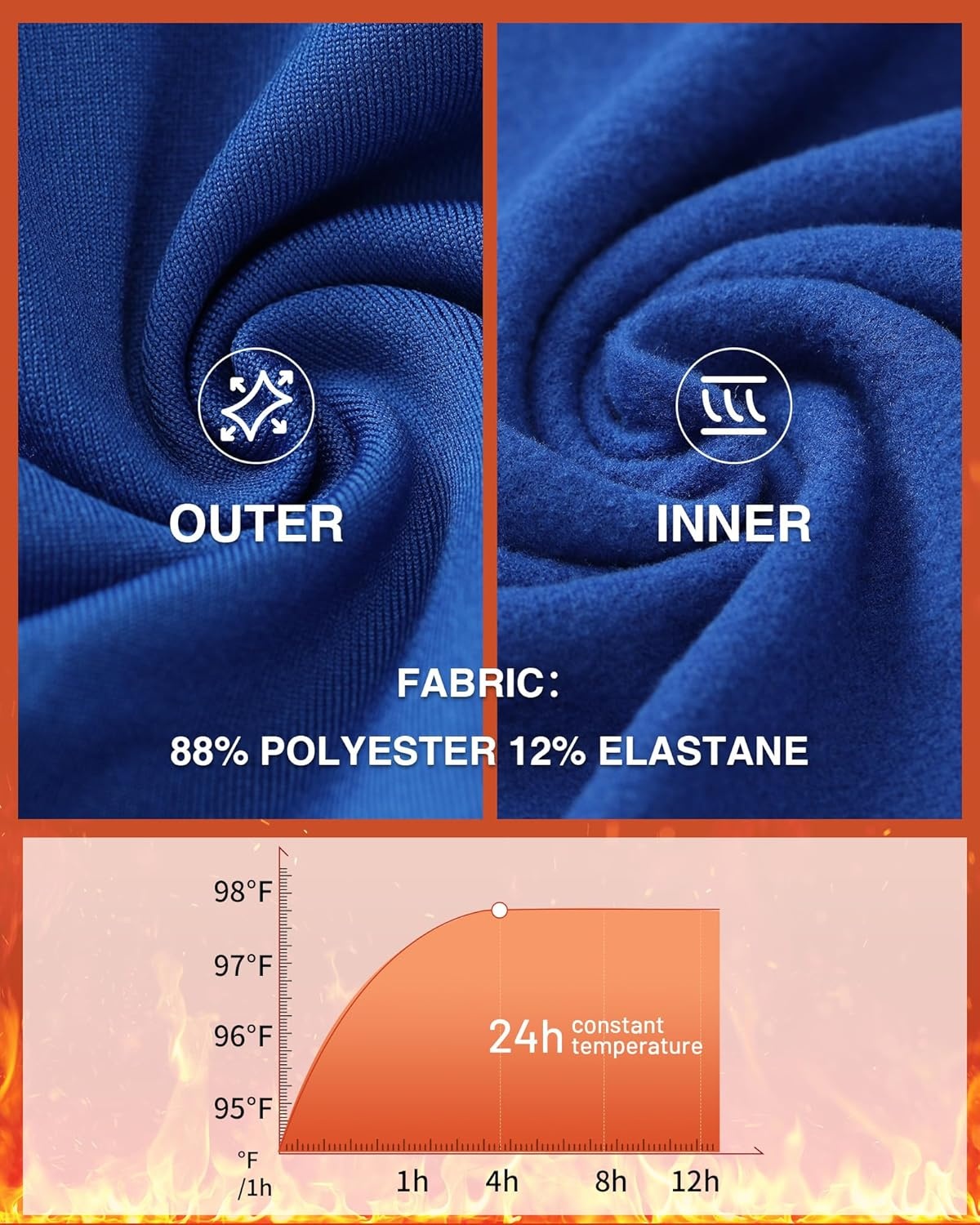image:imageRunhit Youth Boys Compression Thermal Shirt Long Sleeve Quick Dry Fleece Undershirt Kids Baseball Football Base LayerBluecrewneck