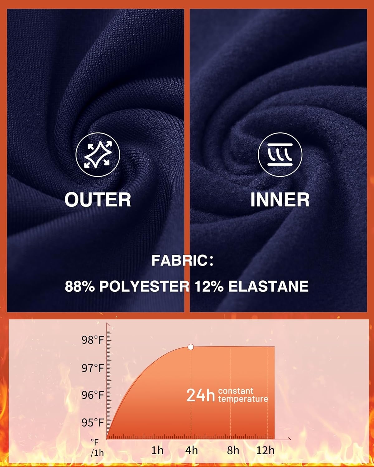 image:imageRunhit Youth Boys Compression Thermal Shirt Long Sleeve Quick Dry Fleece Undershirt Kids Baseball Football Base LayerNavycrewneck