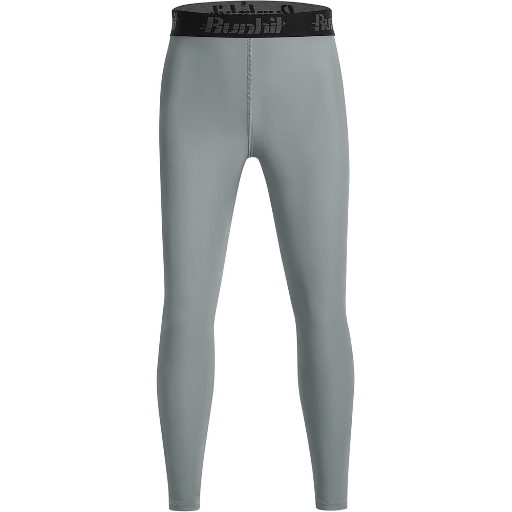 image:imageRunhit Boys BJJ Compression Pants Youth Jiu Jitsu No Gi Spats Kids Leggings Athletic Base Layer for Training MMA WrestlingGrey