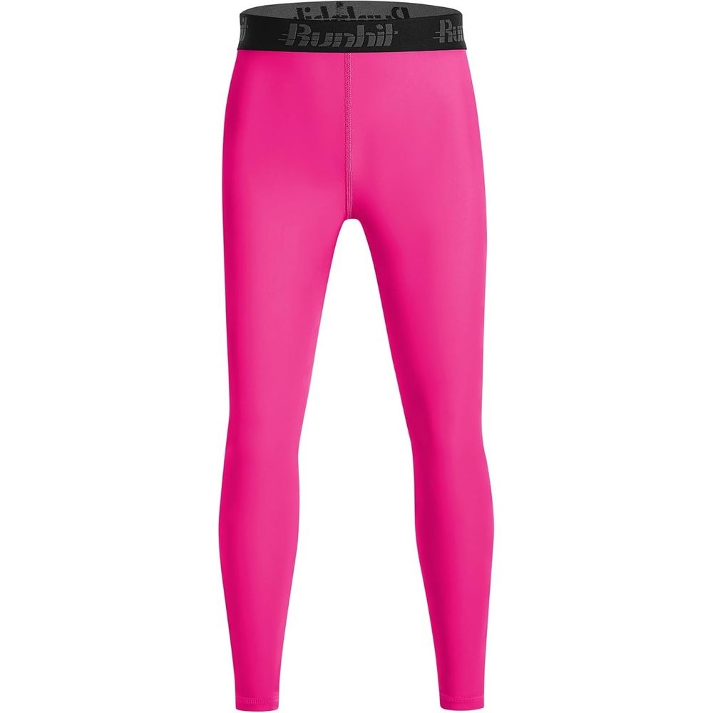 image:imageRunhit Boys BJJ Compression Pants Youth Jiu Jitsu No Gi Spats Kids Leggings Athletic Base Layer for Training MMA WrestlingRose Red