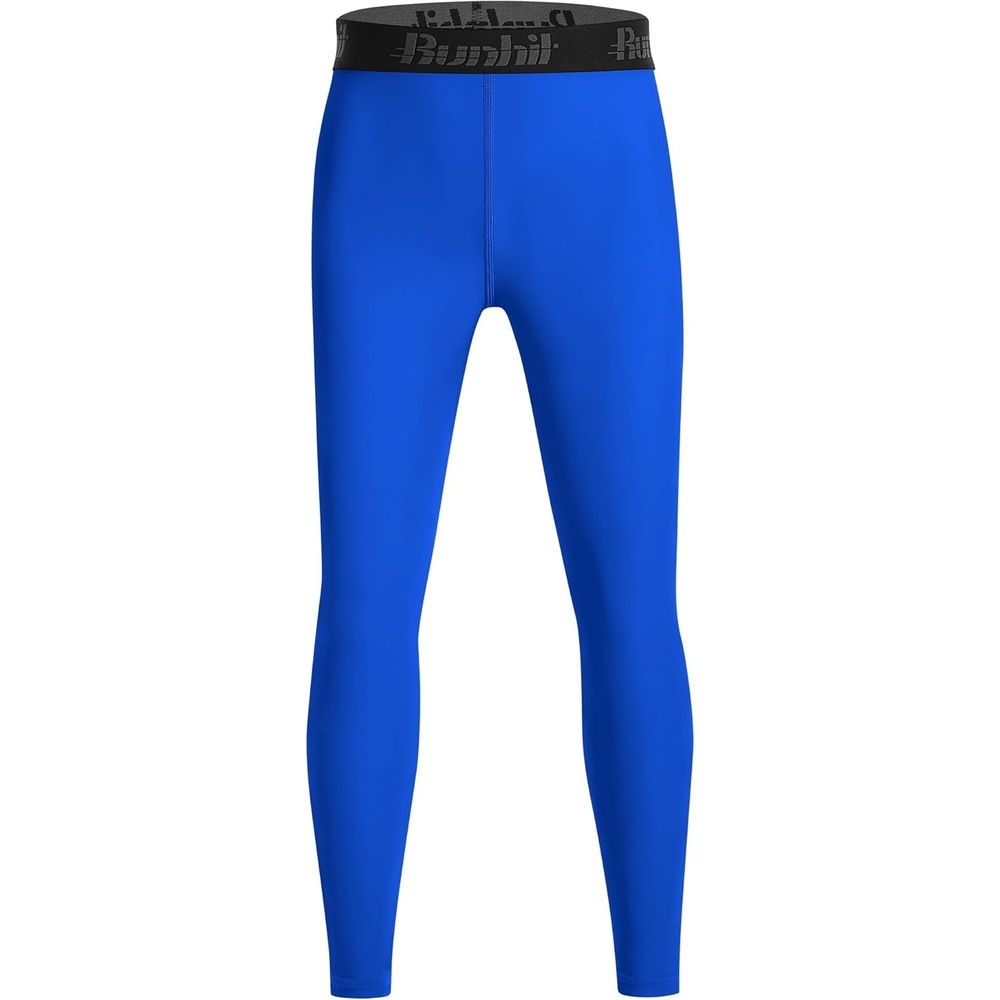 image:imageRunhit Boys BJJ Compression Pants Youth Jiu Jitsu No Gi Spats Kids Leggings Athletic Base Layer for Training MMA WrestlingRoyal Blue