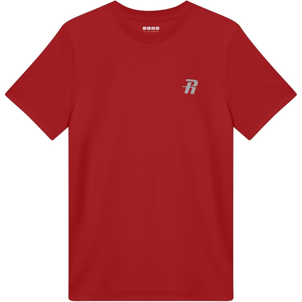 image:imageRunhit Boys Rash Guard Short Sleeve Swim Shirt Kids UPF 50 Quick Dry Rashguard Sun Protection Water TShirt 2T to YouthRed