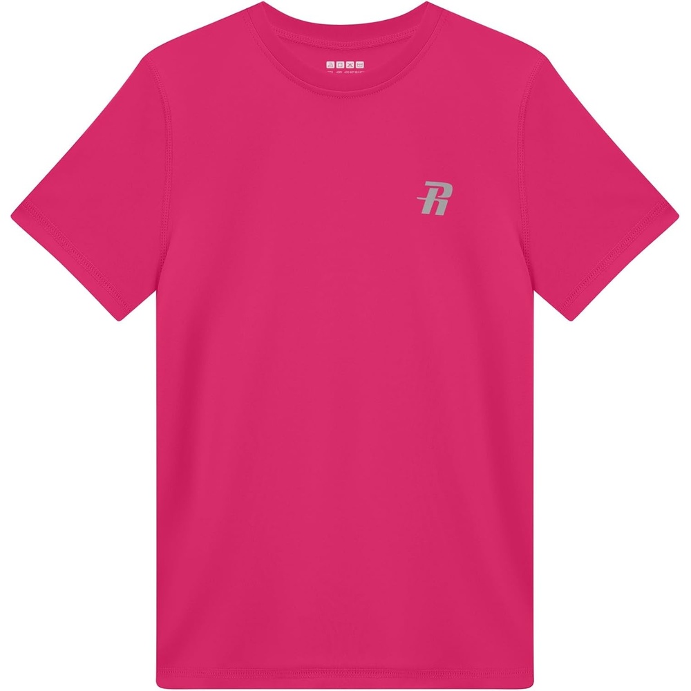 image:imageRunhit Boys Rash Guard Short Sleeve Swim Shirt Kids UPF 50 Quick Dry Rashguard Sun Protection Water TShirt 2T to YouthRose Red