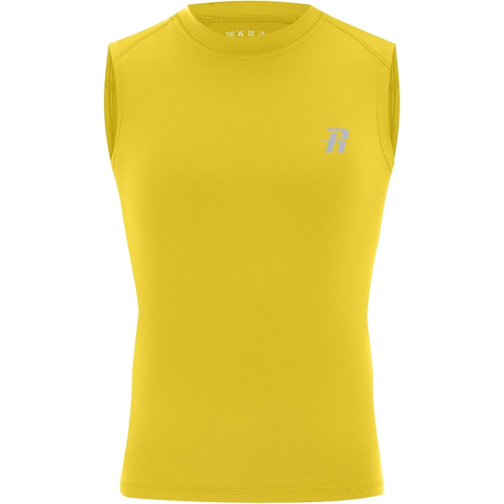 image:imageRunhit Boys Sleeveless Compression Shirt Kids Athletic Tank Tops Youth Quick Dry Undershirt for Football BasketballGold