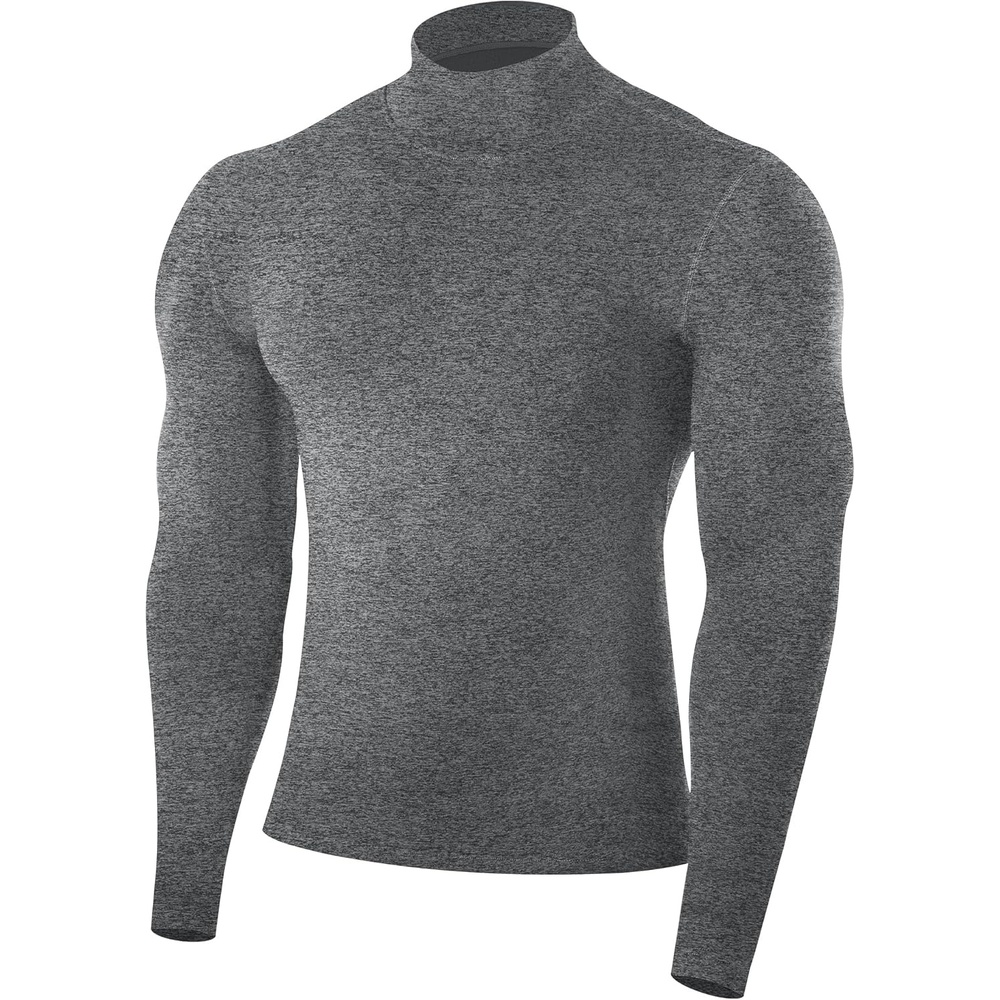 image:imageRunhit Mens Thermal Compression Shirts Mock Turtleneck Long Sleeve Undershirt Fleece Lined Athletic Workout Base LayersHeather Gray