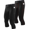 2 Pack 3/4 Pants Pocket :Black & Red