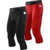 2 Pack:black&red