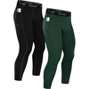 2 Pack With Pocket :Black & Green