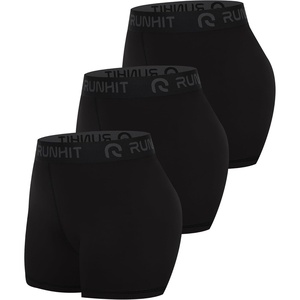 image:imageRunhit 3 Volleyball Shorts Womens 3 Pack Compression Shorts for Women Spandex Shorts Women Workout Athletic Yoga GymNo Pockets BlackBlackBlack 3pack
