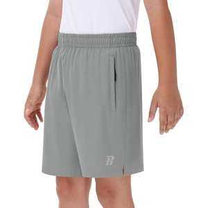 image:imageRunhit Boys Athletic Shorts Quick Dry Running Shorts for Youth Kids Lightweight Basketball Soccer Gym Shorts Zipper PocketsLight Gray