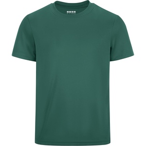 image:imageRunhit Boys Athletic TShirts Kids UPF 50 Short Sleeve Rash Guard Youth Sports Undershirt for Basketball Soccer BaseballDeep Green