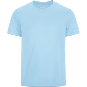 image:imageRunhit Boys Athletic TShirts Kids UPF 50 Short Sleeve Rash Guard Youth Sports Undershirt for Basketball Soccer BaseballLight Blue