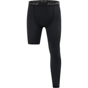 image:imageRunhit Boys Basketball One Leg Compression Tights Full Length Single Leg Compression Pants Sports Base Layer UnderwearLeft Long Black