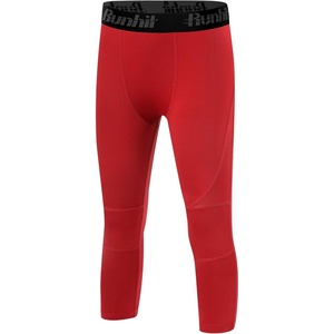 image:imageRunhit Boys Compression Pants 34  Youth Athletic Leggings Capris Tights Sports Base Layer for Basketball Football BaseballRed