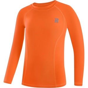 image:imageRunhit Boys Compression Shirt Kids Long Sleeve Athletic Undershirt Youth Quick Dry Base Layer for Football BaseballOrange