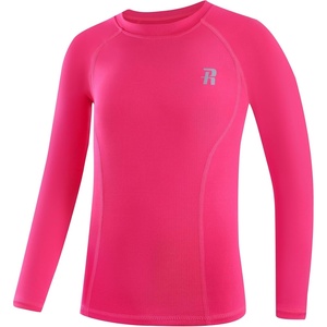 image:imageRunhit Boys Compression Shirt Kids Long Sleeve Athletic Undershirt Youth Quick Dry Base Layer for Football BaseballPink