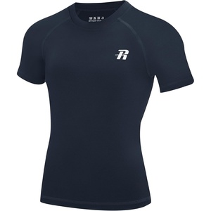 image:imageRunhit Boys Compression Shirt Short Sleeve Youth Basketball Undershirt Kids Quick Dry Athletic Base Layer TShirt1 Pack Navy Blue
