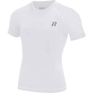 image:imageRunhit Boys Compression Shirt Short Sleeve Youth Basketball Undershirt Kids Quick Dry Athletic Base Layer TShirt1 Pack White