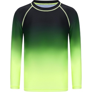 image:imageRunhit Boys Gradient Rash Guard Swim Shirt Long Sleeve Kids UPF 50 Sun Protection UV Water Shirts SPF Quick Dry RashguardBlackneon Green