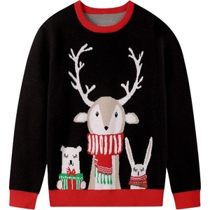 image:imageRunhit Boys Ugly Christmas Sweater Kids Funny Crew Neck Knitted Christmas Pullover for Xmas HolidayAnimal Collection