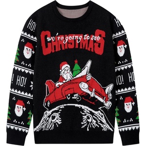 image:imageRunhit Boys Ugly Christmas Sweater Kids Funny Crew Neck Knitted Christmas Pullover for Xmas HolidayDriving Santa