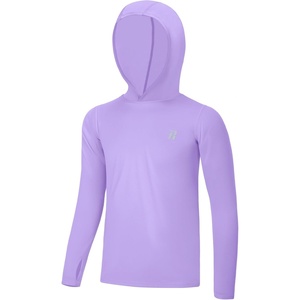 image:imageRunhit Boys amp Toddler UPF 50 Rash Guard Hoodie Kids UV Sun Protection Long Sleeve Shirt for Fishing Outdoor Beach CampingPurple