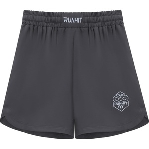image:imageRunhit Kids MMA BJJ Wrestling Shorts Youth Boys No Gi Grappling Shorts for Boxing Jiu Jitsu Muay Thai TrainingGrey
