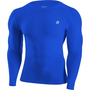 image:imageRunhit Long Sleeve Compression Shirts for Men UPF 50 Mens Compression Shirts Running Athletic Workout Base LayerBlue