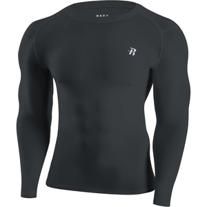 image:imageRunhit Long Sleeve Compression Shirts for Men UPF 50 Mens Compression Shirts Running Athletic Workout Base LayerGray