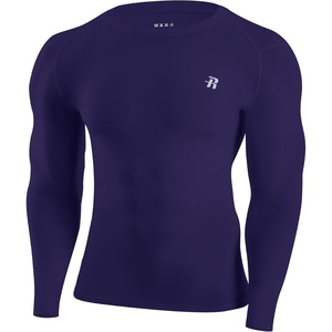 image:imageRunhit Long Sleeve Compression Shirts for Men UPF 50 Mens Compression Shirts Running Athletic Workout Base LayerPurple