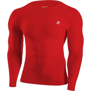 image:imageRunhit Long Sleeve Compression Shirts for Men UPF 50 Mens Compression Shirts Running Athletic Workout Base LayerRed